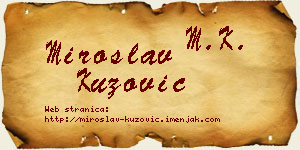 Miroslav Kuzović vizit kartica
